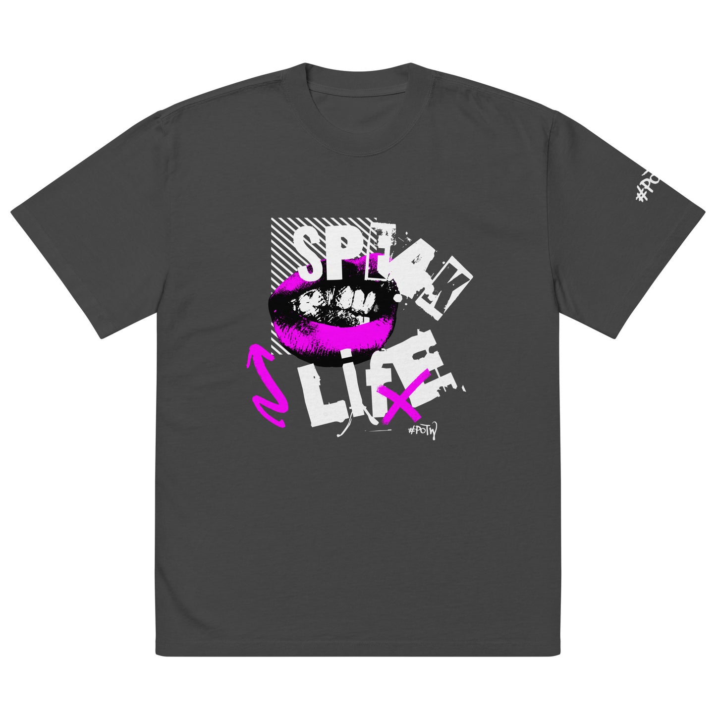 Speak Life Oversized faded t-shirt